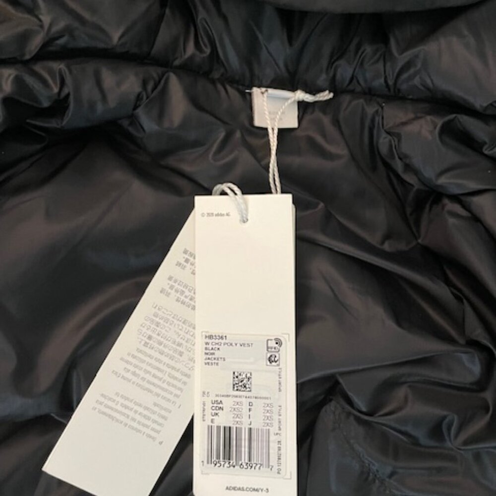 NWT Y3 Adidas Vest Coat XXS Fits XS Small Puffer Adjustable Hooded Black $945 - Picture 11 of 14
